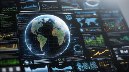 Carbon footprint climate measurement. Industry measurement. Global carbon emission reports with real-time data visualization.