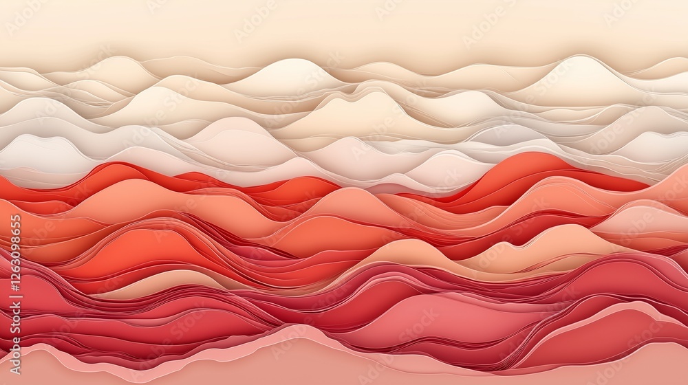 Aufkleber background with pink and white waves. abstract abstract abstract with dark wave and salmon on colorf