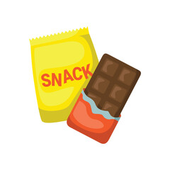 Snack and chocolate icon design. Vector design