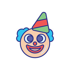 Clown icon vector stock illustration
