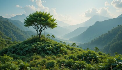 mountain landscape in the summer