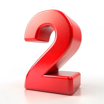 3d red number2