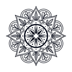 Intricate Mandala Flower Design .