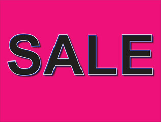 Vibrant pink background featuring bold, textured SALE lettering