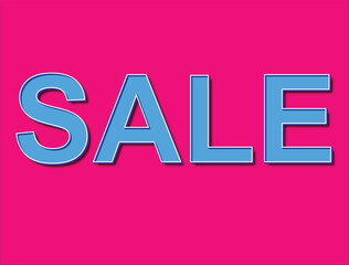 Vibrant pink background featuring bold, textured SALE lettering