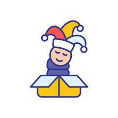 Joke box icon vector stock illustration