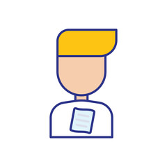 Kick me icon vector stock illustration