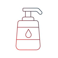 face cleanser gradient outline icon with white background vector stock illustration