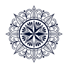 Intricate Mandala Flower Design .