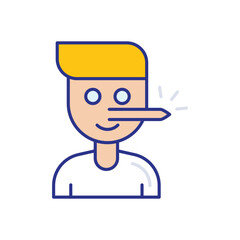 Liar icon vector stock illustration