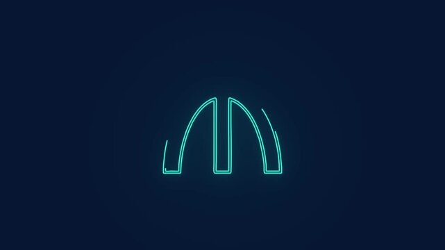 armenian dram currency symbol neon animation for finance and global economy