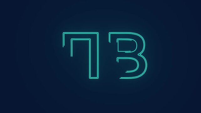 bulgarian lev currency symbol neon animation for finance and forex trading