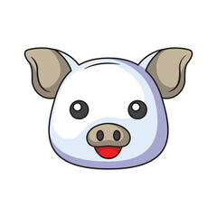 Fototapeta premium Pig icon design. Vector design