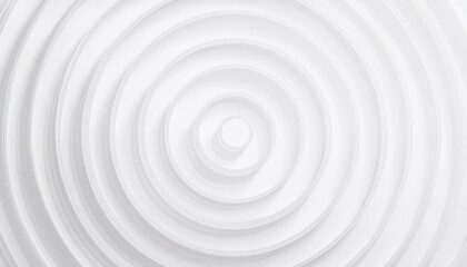 monochrome white concentric circle pattern with embossed texture, abstract geometric background for minimalistic design projects

