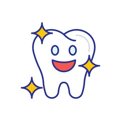Tooth icon vector stock illustration