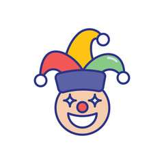 Clown smile icon vector stock illustration
