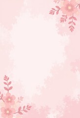 Fototapeta premium Minimalist Pink Floral Textured Background with Copy Space for Branding Design