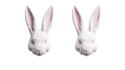 Obraz premium Easter Bunny Mask Made of Soft Felt with Pastel Accents