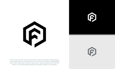 Obraz premium Initials F logo design. Initial Letter Logo. 