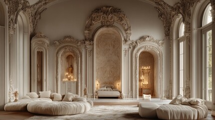 Elegant Baroque Style Bedroom Interior Design