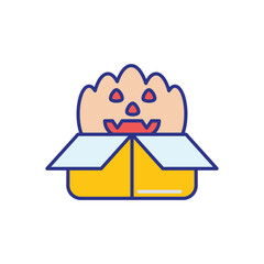 Prank Box icon vector stock illustration