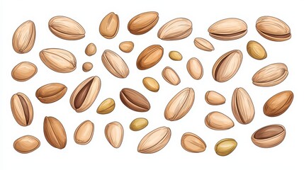 Pistachio Various types of nuts and seeds