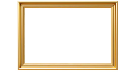 Square Gold Frame – Minimalist Design for Modern Decor and Art Display (PNG, Transparent Background
