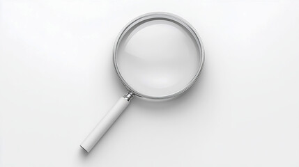 Minimalistic vector icon of a magnifying glass with clean lines, designed for professional use