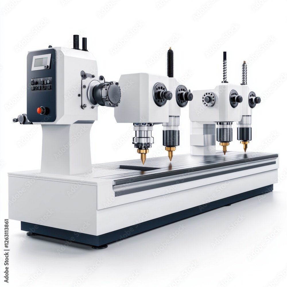 Poster advanced cnc machine with multiple spindles for precision manufacturing and woodworking applications