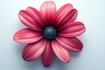 Close-up of a Vibrant Pink Flower with Detailed Petals