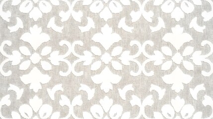 Elegant Floral Pattern on Neutral Background for Textiles and Decor
