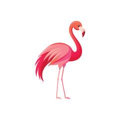 Fototapeta premium Realistic Flamingo with Beautiful Feathers