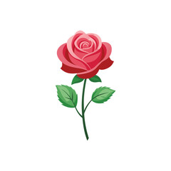 Elegant Rose Bloom in Vibrant Colors  Vector Design