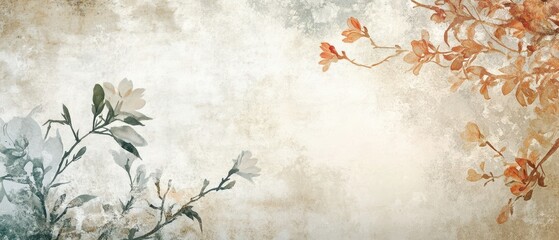 Handcrafted layered Japanese paper with soft floral prints and subtle golden edges, refined elegance