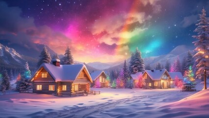 Naklejka premium Colorful Frame Background with Christmas and New Year Ligh