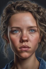 Fototapeta premium A Close Up Portrait of a Young Woman