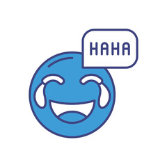 Laughing icon vector stock illustration