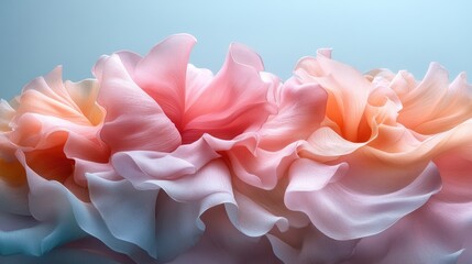 Delicate Pink Fabric Draped in Soft Waves