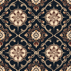 Exploring ethnic tribal culture through seamless pattern motifs in traditional textiles rich color palette artistic design cultural heritage