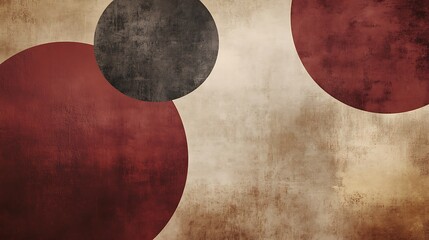 Abstract Art Featuring Three Circular Shapes