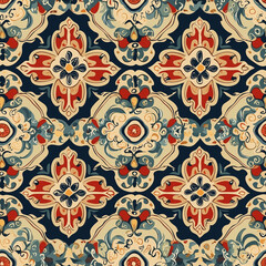 Exploring ethnic and tribal culture seamless pattern motifs from traditional designs vibrant textiles artistic environment detailed viewpoint