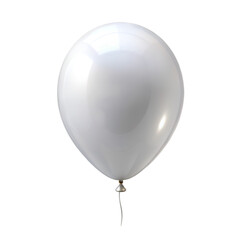 White balloon isolated on transparent background