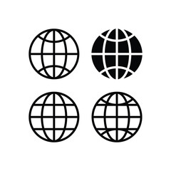 Set icon web internet vector design template