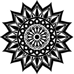 mandala ornament vector isolated with white background