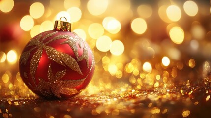 Obraz premium Golden Shimmering Light on Rich Festive Surface Ultimate
