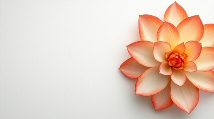 Fototapeta premium Vibrant flower blossom isolated on white, a stunning closeup of natural beauty single