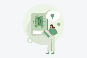  Vector illustration. Control systems ensure efficient and precise management processes in various industries The computer lab metaphor inspires creativity and exploration in engineering Vector illust