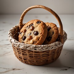 basket with cookies
