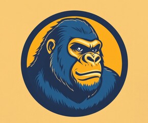 Trendy logo for humorous gorilla geography teacher