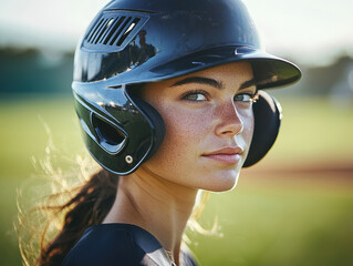 Athlete softball female players in pure celebration, their happiness and sportsmanship radiating in this dynamic post-game victory moment.